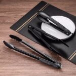 Capitan Makanan Warna Hitam Kitchen Tong Stainless Steel - Image 5