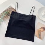 Tanktop Bra Wanita With Cup Pakaian Dalam Bra Fashion Gym Bra Olahraga - Hitam - Image 2