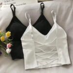 Tanktop Bra Wanita Casual Import Tali Punggung Terbuka Slim Fit - Putih - Image 5