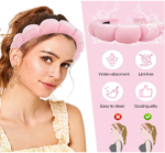 Bando Shell Busa Jumbo Fluffy Empuk Polos Bandana Cloud Style Gaya Korea - Cream - Image 9