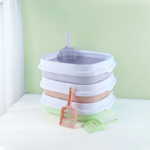 Tempat Buang Kotoran Hewan Sekop Wadah Pasir Kucing Cat Litter Box - Hijau - Image 2