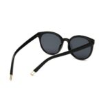 Kacamata Hitam Pantai Wanita Kekinian Korean Design Retro - Hitam Garis - Image 5