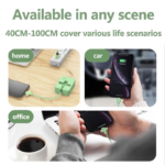 Kabel Charger 3 in 1 Casan HP Micro USB Type C Lightning Fast Charging - Hijau - Image 2