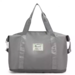 Duffle Bag Travel Lipat Waterproof Tas Gym Penyimpanan Kapasitas Besar - Abu - Image 7