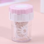 Wadah Alat Pembersih Softlens Manual Rotation Myopia Portable - Pink