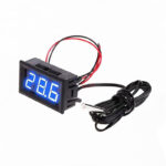 Voltmeter Digital 2 Kabel LED Terang Ukuran Kompak Praktis - Hijau - Image 9