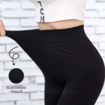 Legging Panjang Wanita Simpel Modern untuk Santai dan Olahraga - Cream - Image 5