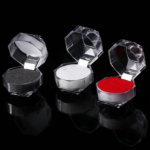 Tempat Cincin Mika Kristal Elegan Wadah Perhiasan Acrylic Unik - Merah - Image 4