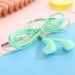 Earphone headset handsfree macaron u19 stereo kabel mate color mic - Pink - Image 6