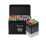 Spidol Sketch Marker 2 Tip 80 Warna 1 Set untuk Menggambar - 80 Warna - Image 8