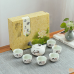 Set Tea Pot Teh Cina Keramik C19 Classic Dengan 6 Cangkir - A02