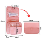 Travel Bag Storage Tas Penyimpanan Multifungsi Banyak Sekat Waterproof - Pink