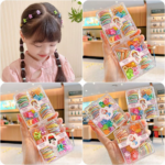 Set Box Ikat Rambut Aksesoris Jepitan Anak Lucu Cute Mix Warna Warni - Bintang - Image 4