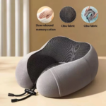 Bantal Leher U Shape Lipat Travel Nyaman Dan Mudah Dibawa - Image 2