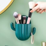 Rak Dinding Tempel Holder Kaktus Tempat Penyimpanan Sikat Gigi Serbaguna