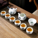 Set Tea Pot Teh Cina Keramik C19 Classic Dengan 6 Cangkir - A02 - Image 7