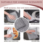 Kain Lap Dapur Kawat Cuci Pring Bersihkan Noda Dapur Mudah Cepat - Image 7