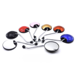 Spion Gagang Chrome Retro Desain Klasik Tampilan Vintage untuk Motor - Biru - Image 4