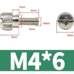 Sekrup Baut Casing PC Desktop untuk PSU HDD SSD PCI - M4x6 Putih