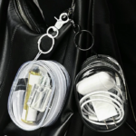 Mini Pouch Polos Aesthetic Transparan Tempat Charger Multifungsi PVC - Image 3