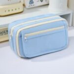 Tempat Pensil Korea Jumbo Aesthetic Premium Kapasitas Super Besar - Biru - Image 9