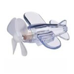 Lampu Ornamen Tenaga Angin Bentuk Pesawat Hiasan Unik dan Kreatif - Biru - Image 4