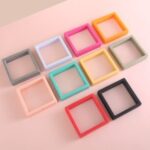 Jewelry Box Transparan Anti Debu Tempat Penyimpanan Perhiasan Ringkas - Alas Hitam - Image 3