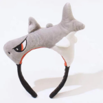 Bando Boneka Lucu Motif Binatang Korean Style Fluffy Hairband Karakter - Hiu