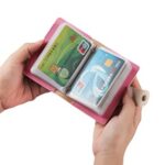 Dompet Kartu Card Wallet Ribbon Lucu Cute Bahan Kulit 12 Slot - Pink Tua - Image 8