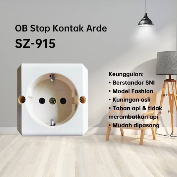 Saklar IB Stop Kontak Sakelar Tanam Indoor Standar SNI - SZ-915