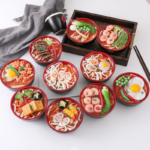 Mangkok Ramen 700ml Mangkuk Bulat Ulir Polos Diameter 15cm - Image 3