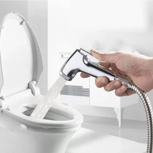 Kepala Semprot Bidet Shower Set Selang Air Fleksibel Tekanan Kuat