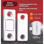 Kunci Magnet Pintu Lemari Kayu Tahan Lama Mudah Dipasang - Coklat - Image 3