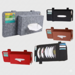 Holder Tisu Sunvisor Mobil Resleting Mudah Dipasang dan Digunakan - Merah - Image 3