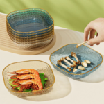 Piring Makan Motif Diamond Stylish untuk Berbagai Hidangan - Hijau - Image 4