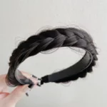 Bando Kepang Rambut Palsu Anak Aksesoris Rambut Cantik - Hitam
