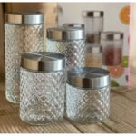 Toples Kaca Set 4 in 1 Wadah Kue Kering dan Snack Transparan - Image 6
