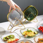 Piring Makan Motif Diamond Stylish untuk Berbagai Hidangan - Hijau - Image 2