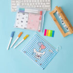 Tempat Pensil Kosmetik Travel Organizer Ringan Pouch Serbaguna - Cinnamo Garis - Image 2