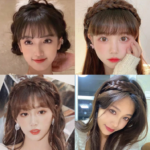 Bando Kepang Rambut Palsu Anak Aksesoris Rambut Cantik - Coklat - Image 5