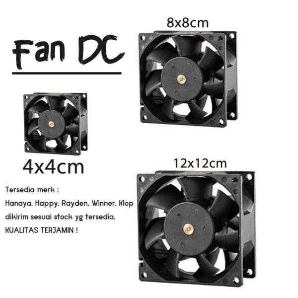 Kipas Pendingin DC 12V untuk Heatsink dan Perangkat Elektronik - 12