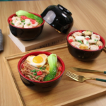 Mangkok Ramen 700ml Mangkuk Bulat Ulir Polos Diameter 15cm - Image 6