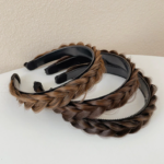 Bando Kepang Rambut Palsu Anak Aksesoris Rambut Cantik - Coklat - Image 6