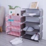 Rak Tempat Penyimpanan Sepatu Sendal 5 Susun Serbaguna Motif Unik