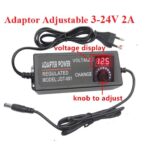 Adaptor Adjustable 3-24V DC 2A Power Supply dengan Pengatur Tegangan