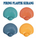 Piring Plastik Model Kerang 2in1 Sekat Pemisah Saos Wadah Snack - Image 6