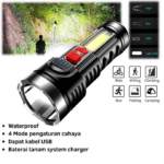 Senter L 822 Lampu Penerangan Jarak Jauh Rechargeable Flashlight