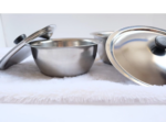 Baskom Panci Mangkok Wadah Kobokan Tutup Stainless Steel Multifungsi - 20 Cm - Image 3