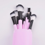 Set Alat Rias Wajah Kuas Isi 12 In 1 Tabung Make Up Tools Brush - Pink - Image 5