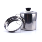 Oil Pot Stainless Steel Wadah Saringan Minyak 1 Liter Stainless Steel - 1 L - Image 3